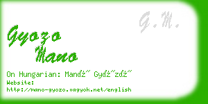 gyozo mano business card